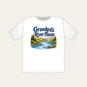 Grandpa's River Pause T-Shirt in white