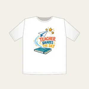 TEACHER SHARES THE SKY T-Shirt in white