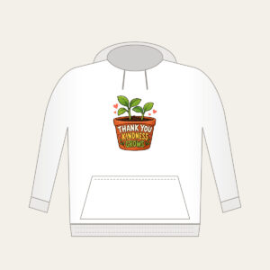 THANK YOU KINDNESS GROWS Hoodie in white