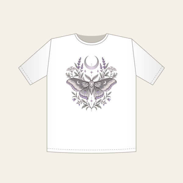 Product image Moth and Crescent Moon with Herb Sprigs T-Shirt