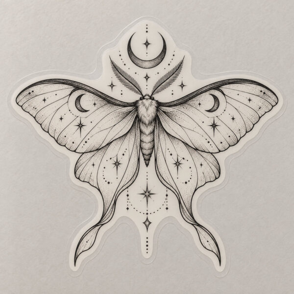 Product image Midnight Moth Tattoo-Style Sticker