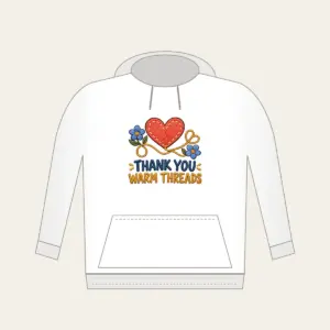 THANK YOU WARM THREADS Hoodie in white