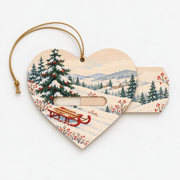 Product image Sled Hill Wooden Slider Ornament