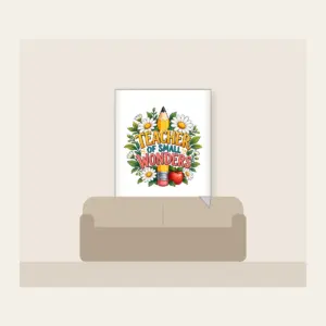 TEACHER OF SMALL WONDERS Fleece Blanket in white