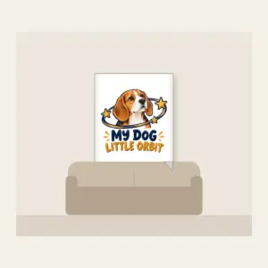 MY DOG LITTLE ORBIT Fleece Blanket in white