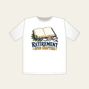 RETIREMENT OPEN CHAPTERS T-Shirt in white
