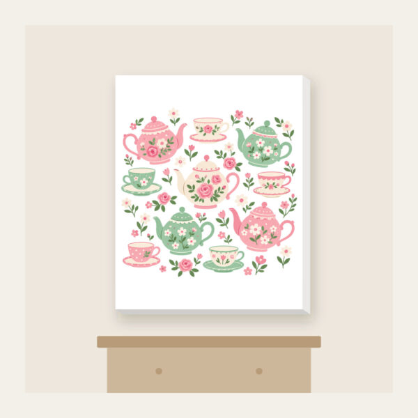 Product image Teapots and Tiny Flowers Canvas Print