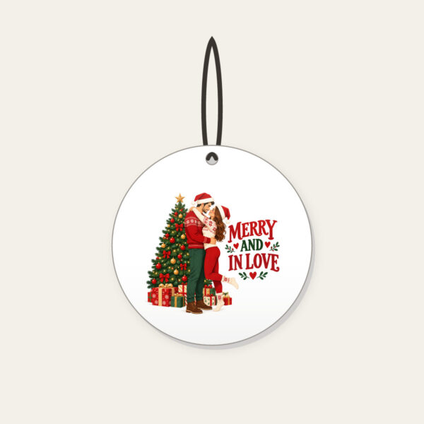 Product image Merry and in Love Ceramic Ornament