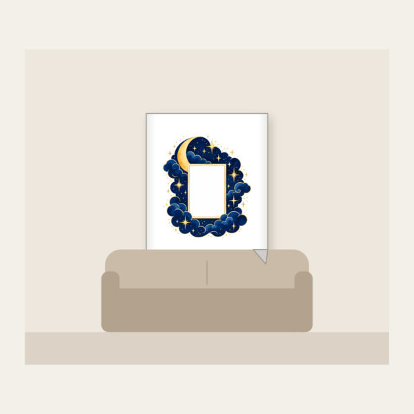 Product image Starry Navy Sky with an Open Center Fleece Blanket