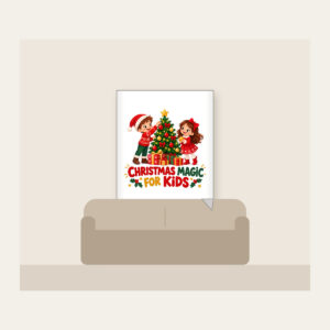 Christmas Magic For Kids Fleece Blanket in white