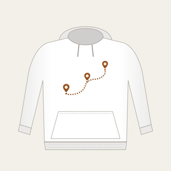 Product image Dotted Route Linking Map Pins Hoodie