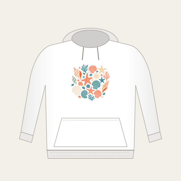 Product image Scattered Shells and Starfish on Sand Hoodie