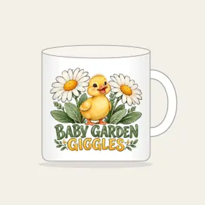 BABY GARDEN GIGGLES Mug in white