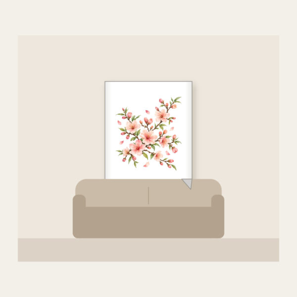 Product image Peach Blossom Branches on Cream Fleece Blanket
