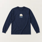 Ocean Current Long Sleeve Tee with an original coastal daydream illustration