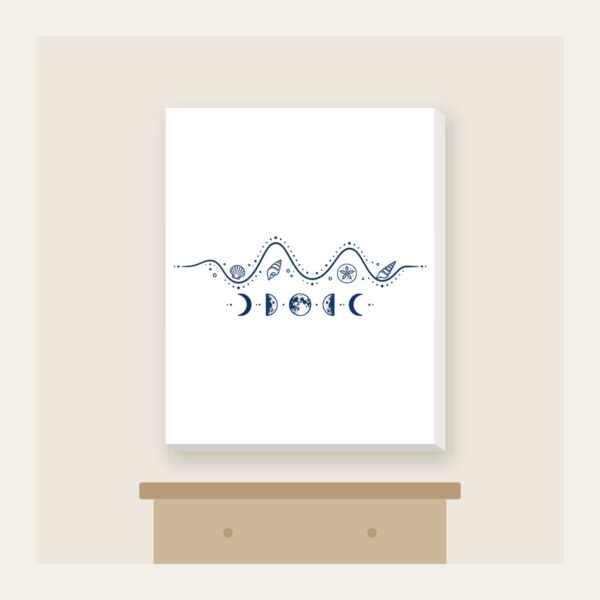 Product image Tide Chart and Moon Phases Canvas Print