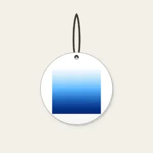 White to Sky Blue to Navy Gradient Ceramic Ornament in white: A gradient from white through sky blue to navy.