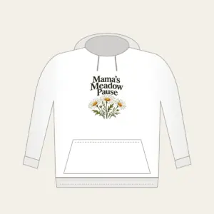 Mama's Meadow Pause Hoodie in white
