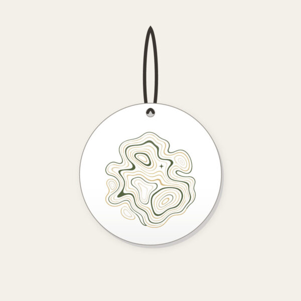 Product image Moss and Sand Contour Map Lines Ceramic Ornament