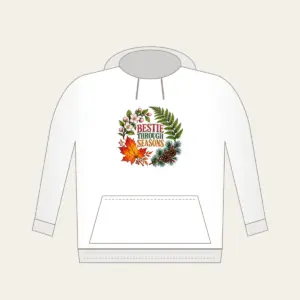 BESTIE THROUGH SEASONS Hoodie in white