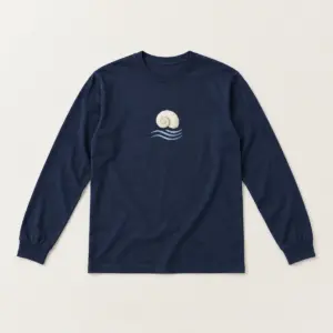 Ocean Current Long Sleeve Tee with an original coastal daydream illustration