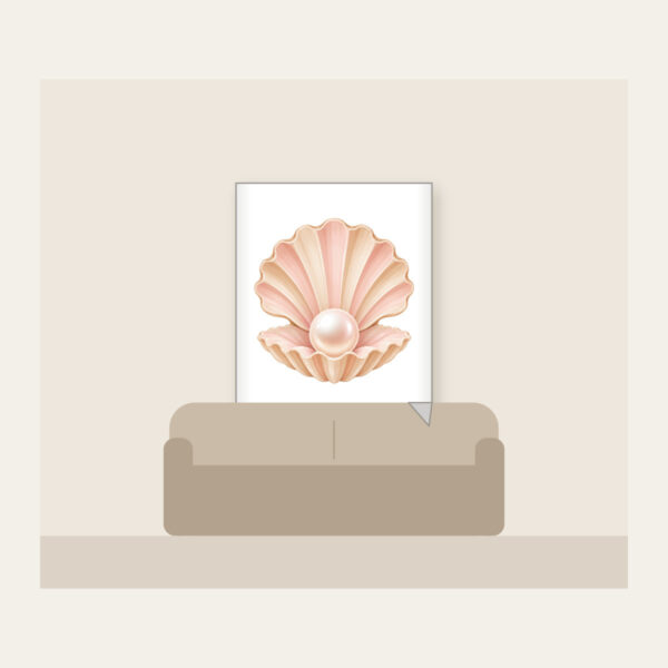 Product image Scallop Shell Holding a Pearl Fleece Blanket
