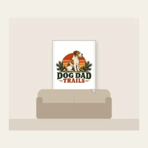 DOG DAD TRAILS Fleece Blanket in white