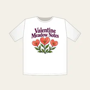 Valentine Meadow Notes T-Shirt in white