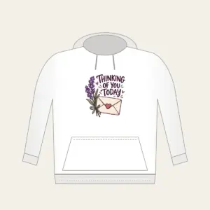 THINKING OF YOU TODAY Hoodie in white