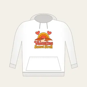Valentine Sunset Stroll Hoodie in white