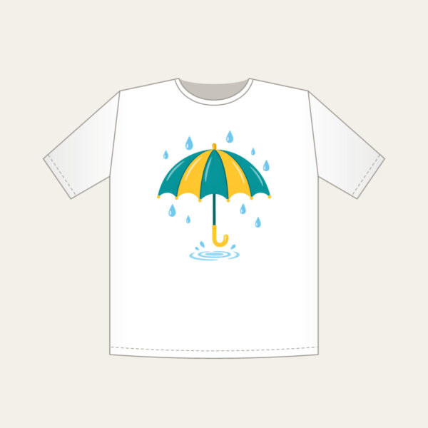 Product image Teal Umbrella and Raindrop Ripple T-Shirt