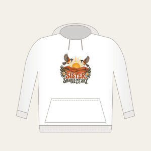 SISTER SHARES MY SKY Hoodie in white