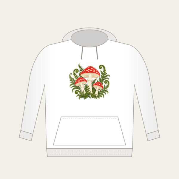 Product image Red Toadstool Trio with Curling Ferns Hoodie