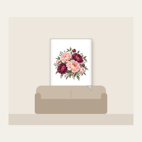Product image Blush and Plum Peony Clusters Fleece Blanket