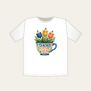 TEACHER NURTURES IDEAS T-Shirt in white