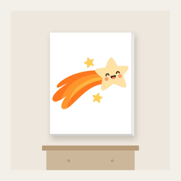Product image Cheerful Comet with Two Stars Canvas Print