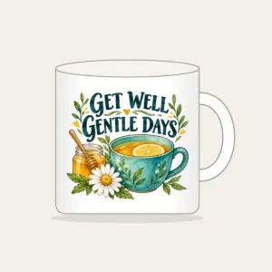 GET WELL GENTLE DAYS Mug in white