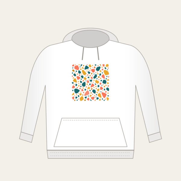 Product image Coral, Teal and Mustard Terrazzo Pebbles Hoodie