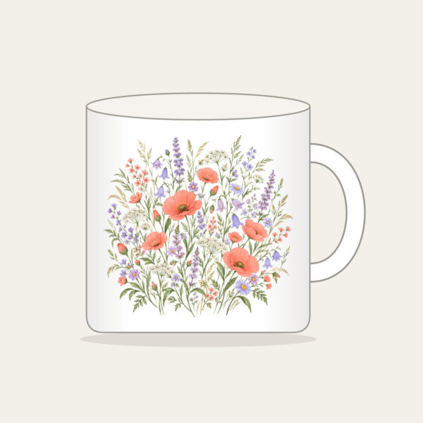Product image Coral and Lilac Wildflower Meadow Mug