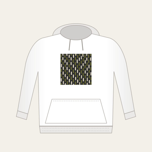 Product image Staggered Olive Dashes on Charcoal Hoodie