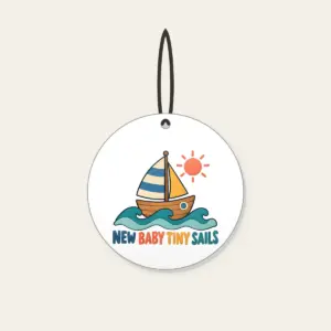 NEW BABY TINY SAILS Ceramic Ornament in white