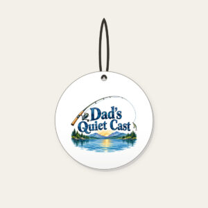 Dad's Quiet Cast Ceramic Ornament in white