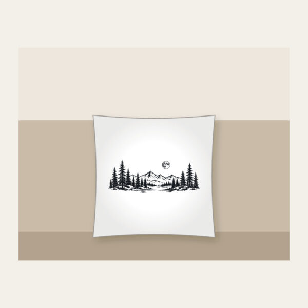 Product image Pine Tree Line and Crescent Moon Pillow