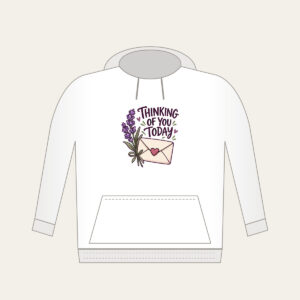 THINKING OF YOU TODAY Hoodie in white