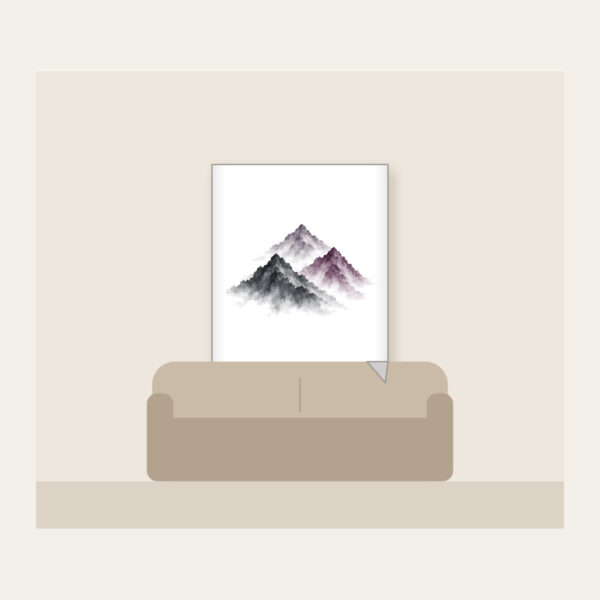 Product image Three Overlapping Mountain Peaks Fleece Blanket