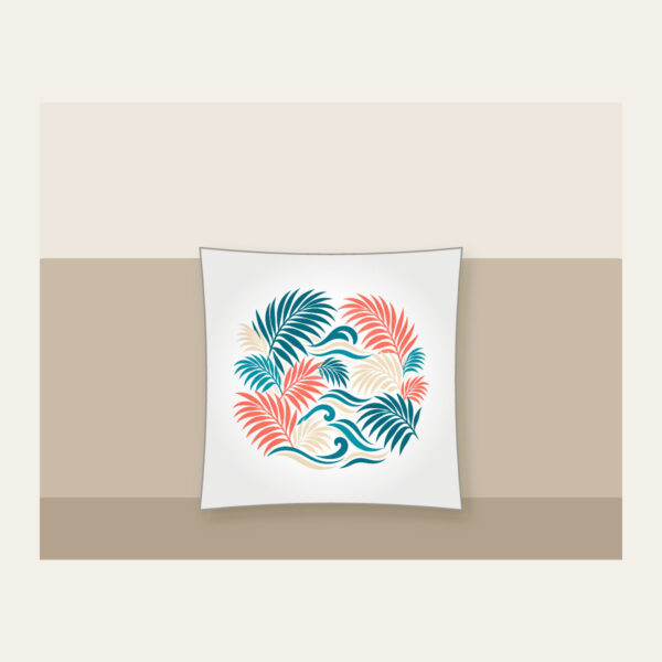 Product image Palm Fronds and Wave Lines Pillow