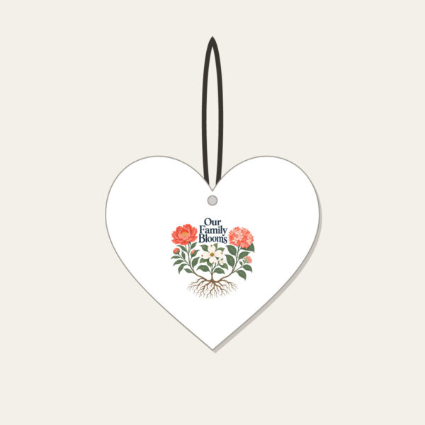 Product image Our Family Blooms Heart Ceramic Ornament