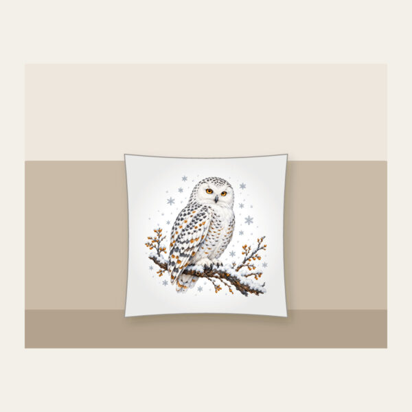 Product image Snowy Owl in Snowfall Pillow