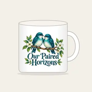 Our Paired Horizons Mug in white