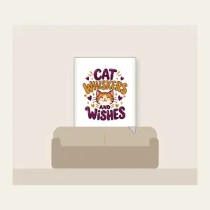 CAT WHISKERS AND WISHES Fleece Blanket in white